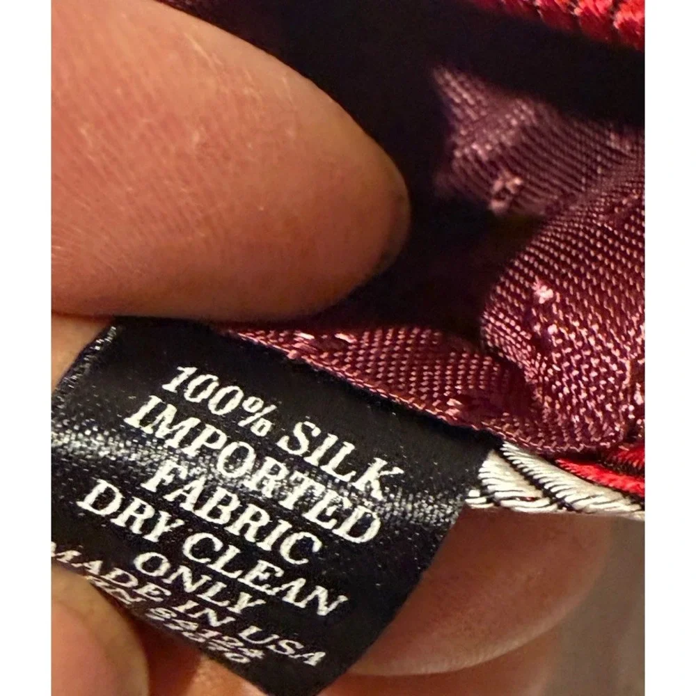 RARE Vintage RM Studio Embroidered‎ Red Wing SILK Neck Tie